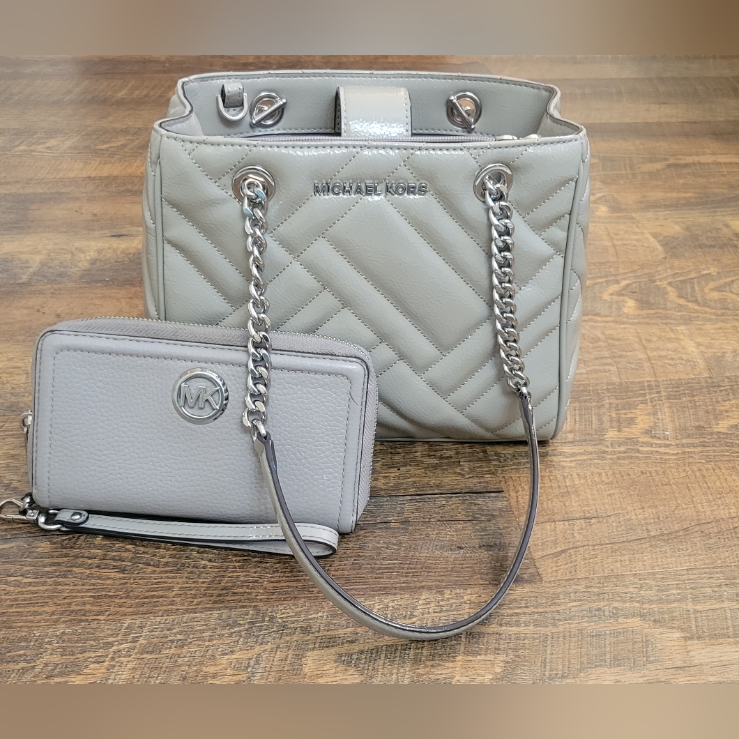 Micheal Kors Quilted Satchel & Wallet